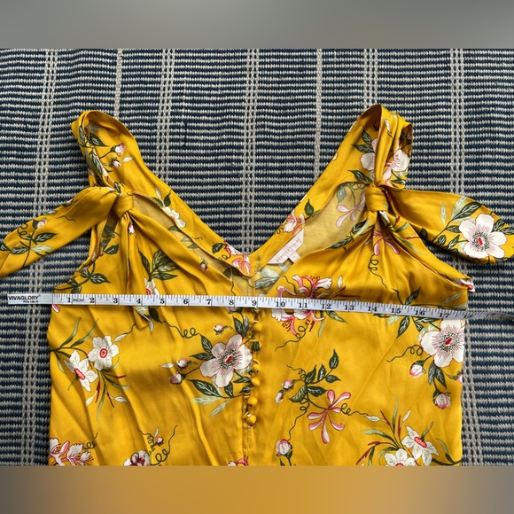 Rebecca Taylor Lita flair v neck silk tank sleeveless top in Marigold size M - Picture 7 of 8